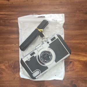 Retro Camera iPhone Case - Black & Silver